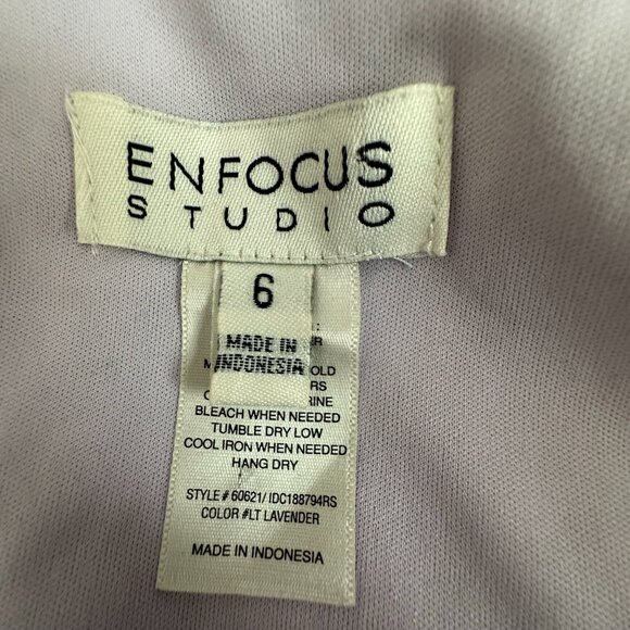 Enfocus Studio Women' 6 Purple/Lavender Sleeveless Mock Neck Midi Sheath Dress - Picture 13 of 14